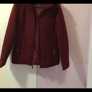 Burgundy coat